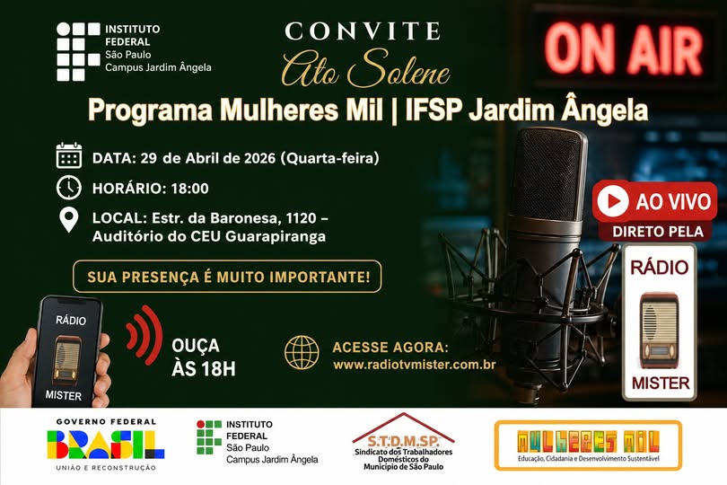 PROGRAMA MULHERES MIL IFESP JARDIM ANGELA. OUÇA EM PODCAST AUDIO